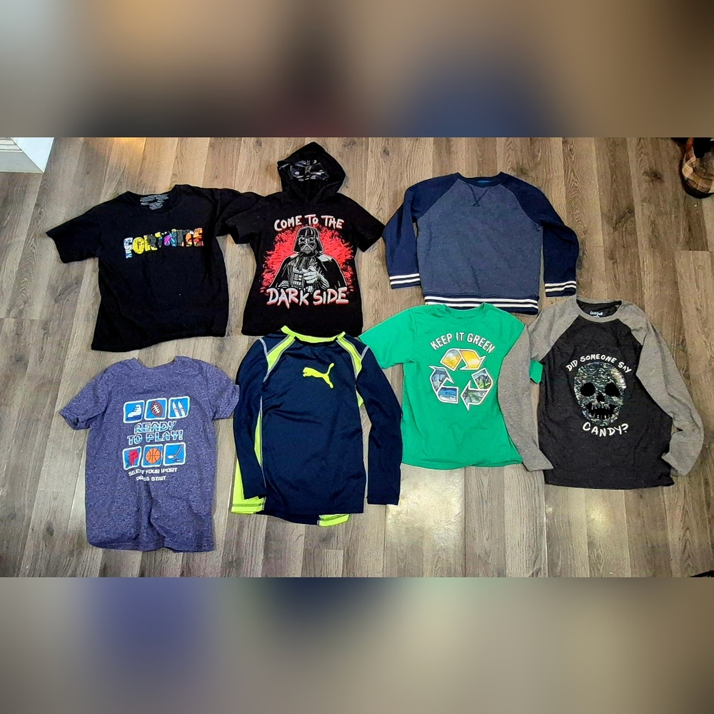 Boys Shirts 8/10 & Pajamas